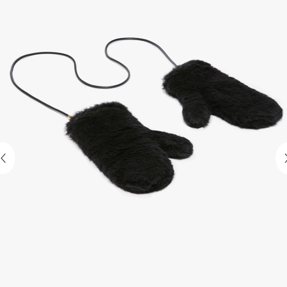 BNWT MaxMara Black Teddy Mitten Gloves